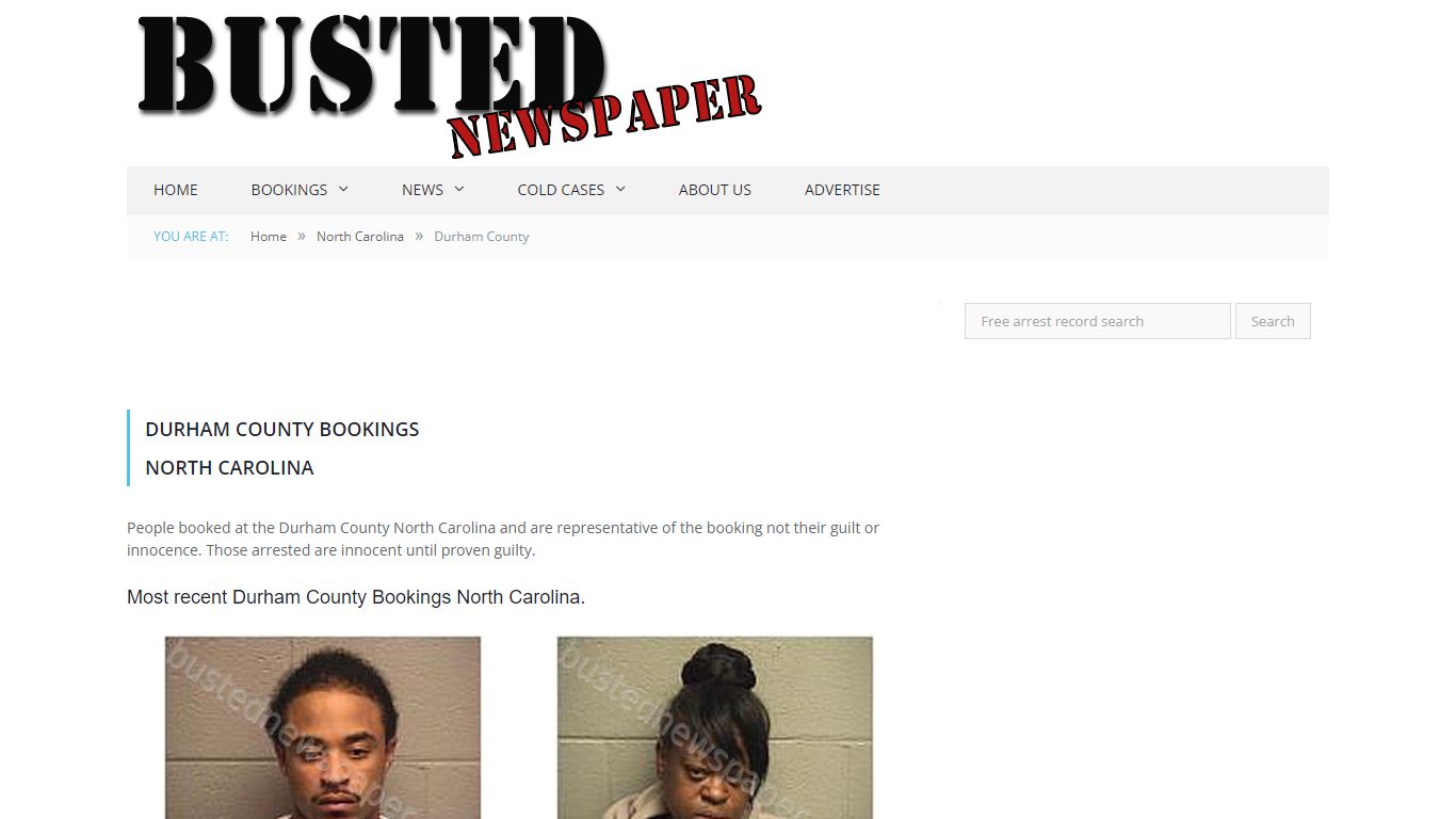 Durham County, NC Mugshots - BUSTEDNEWSPAPER.COM