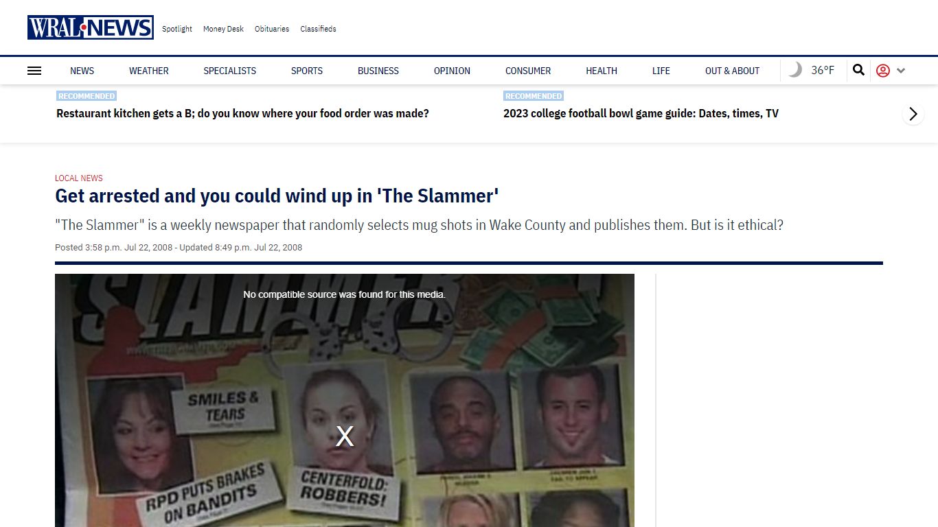 Get arrested and you could wind up in 'The Slammer' - WRAL